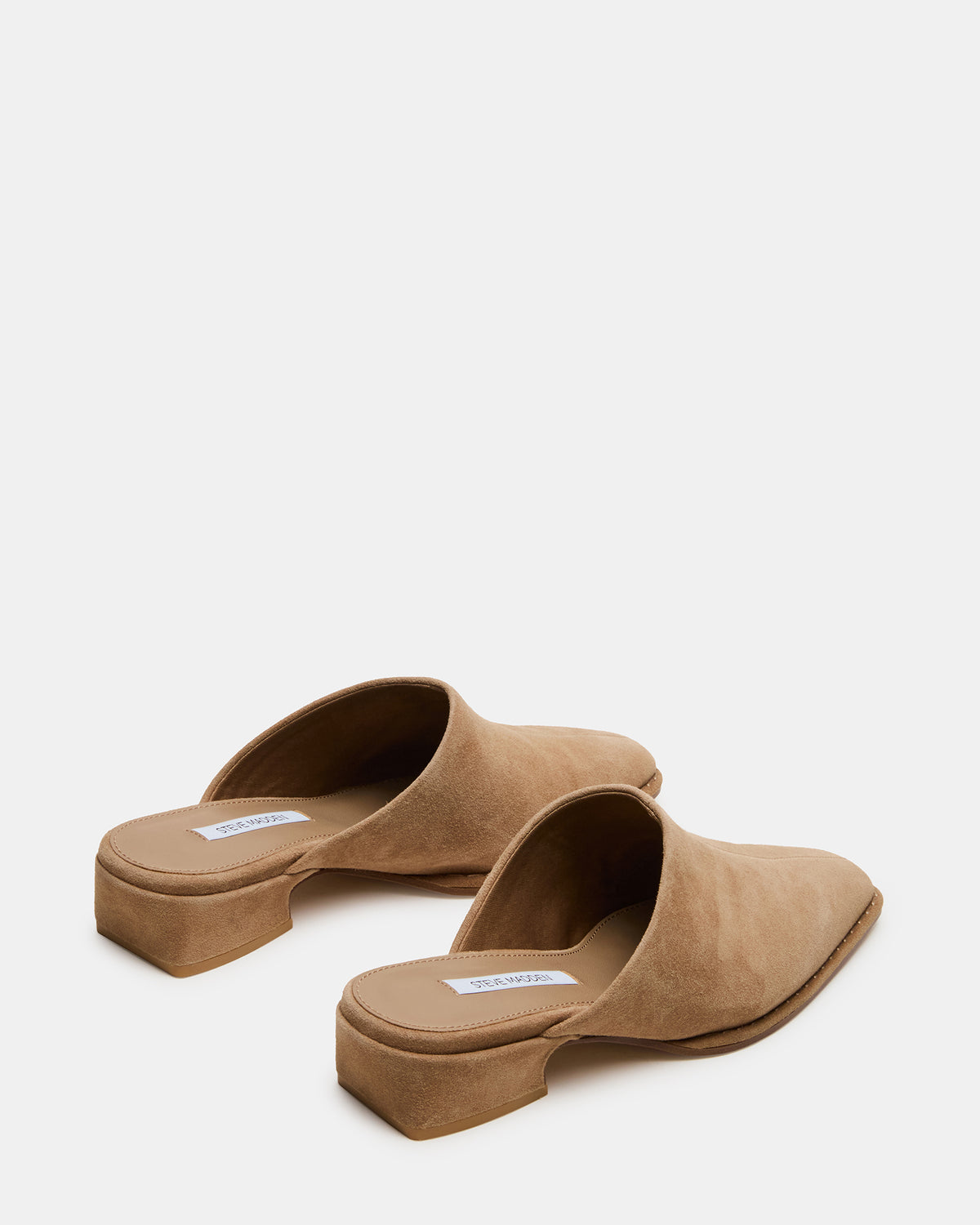 DESSA Taupe Suede Square-Toe Mule Women's Flat | Steve Madden for Sale