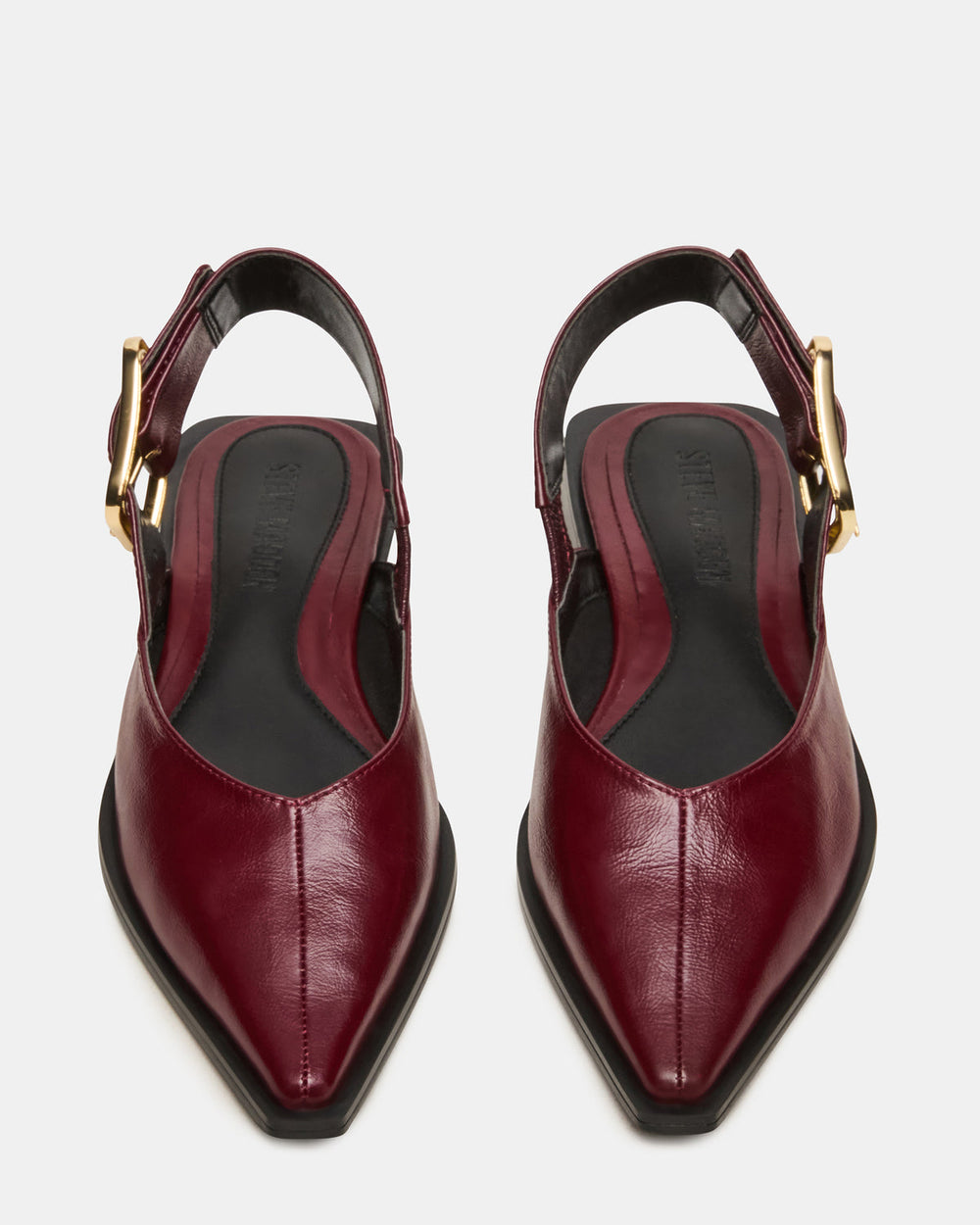 SHAY Burgundy Leather Pointed-Toe Slingback Ballet Women's Flat | Steve Madden near me