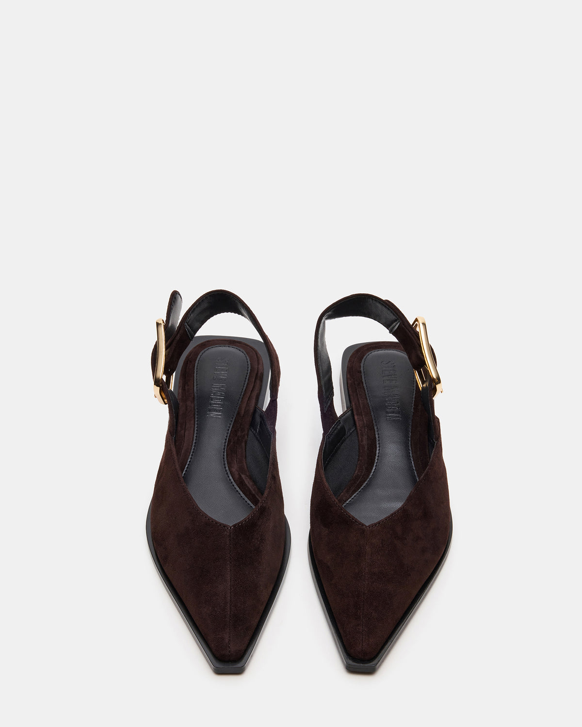 SHAY Brown Suede Pointed-Toe Slingback Ballet Women's Flat | Steve Madden discount