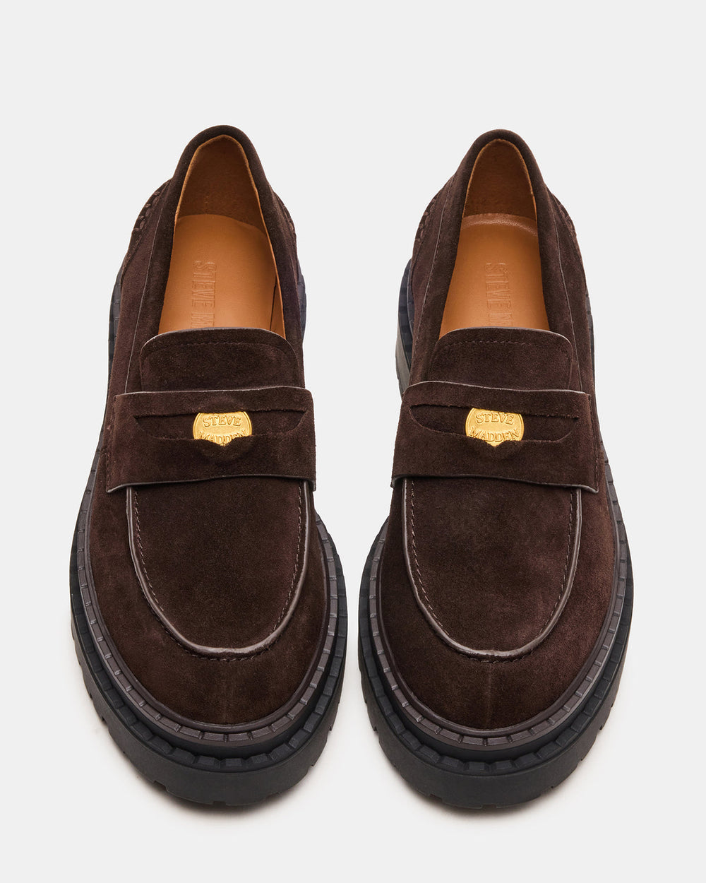 RAFTUS Brown Suede Platform Lug Women's Loafer | Steve Madden outlet