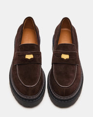 RAFTUS Brown Suede Platform Lug Women's Loafer | Steve Madden outlet