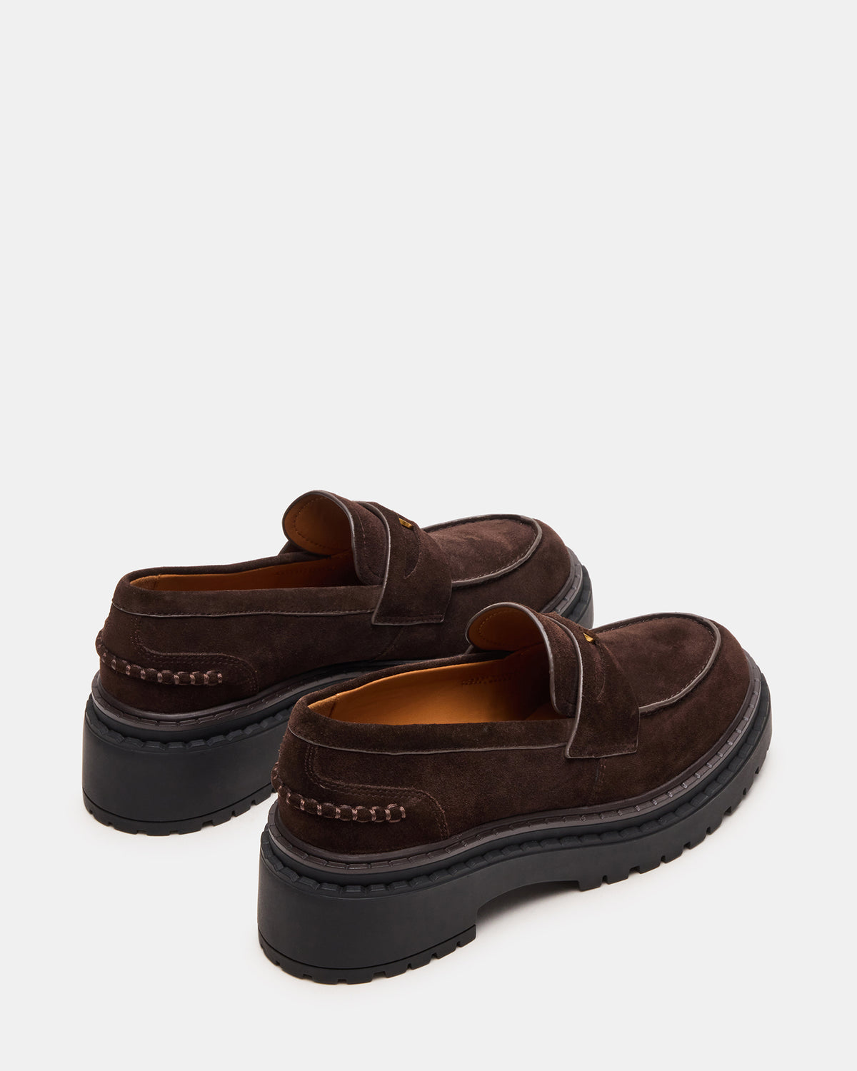 RAFTUS Brown Suede Platform Lug Women's Loafer | Steve Madden outlet