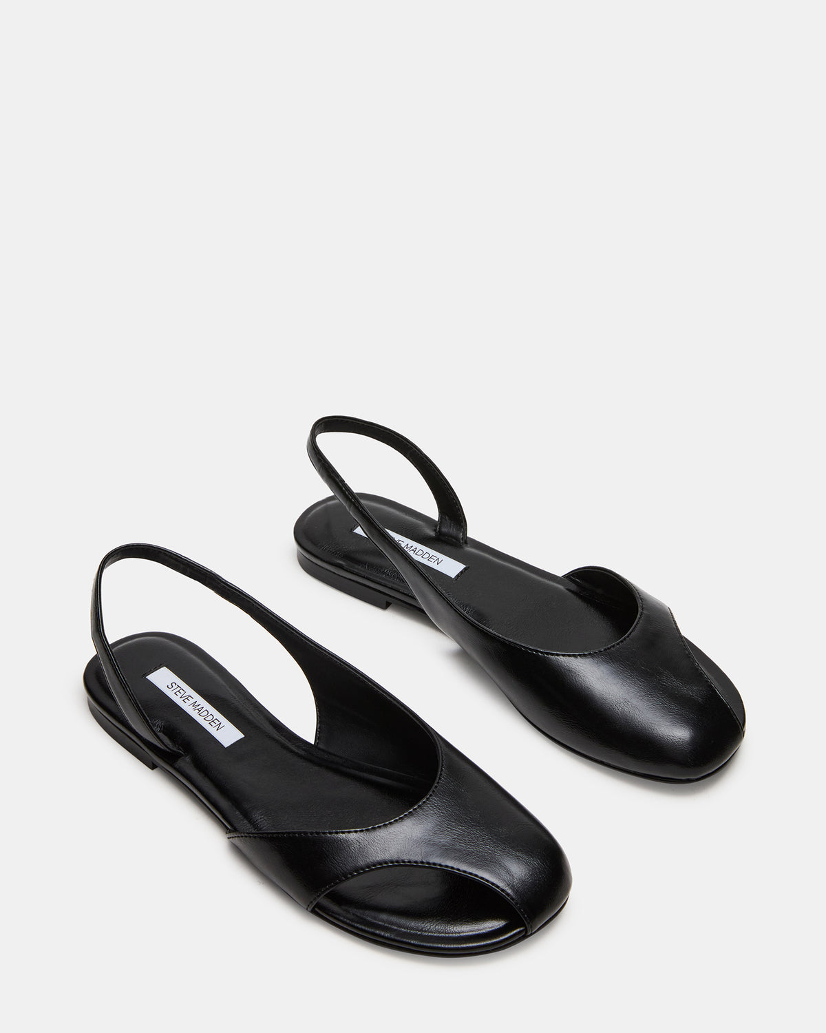 ZEST Black Slingback Cut-Out Round-Toe Women's Flat | Steve Madden on Sale