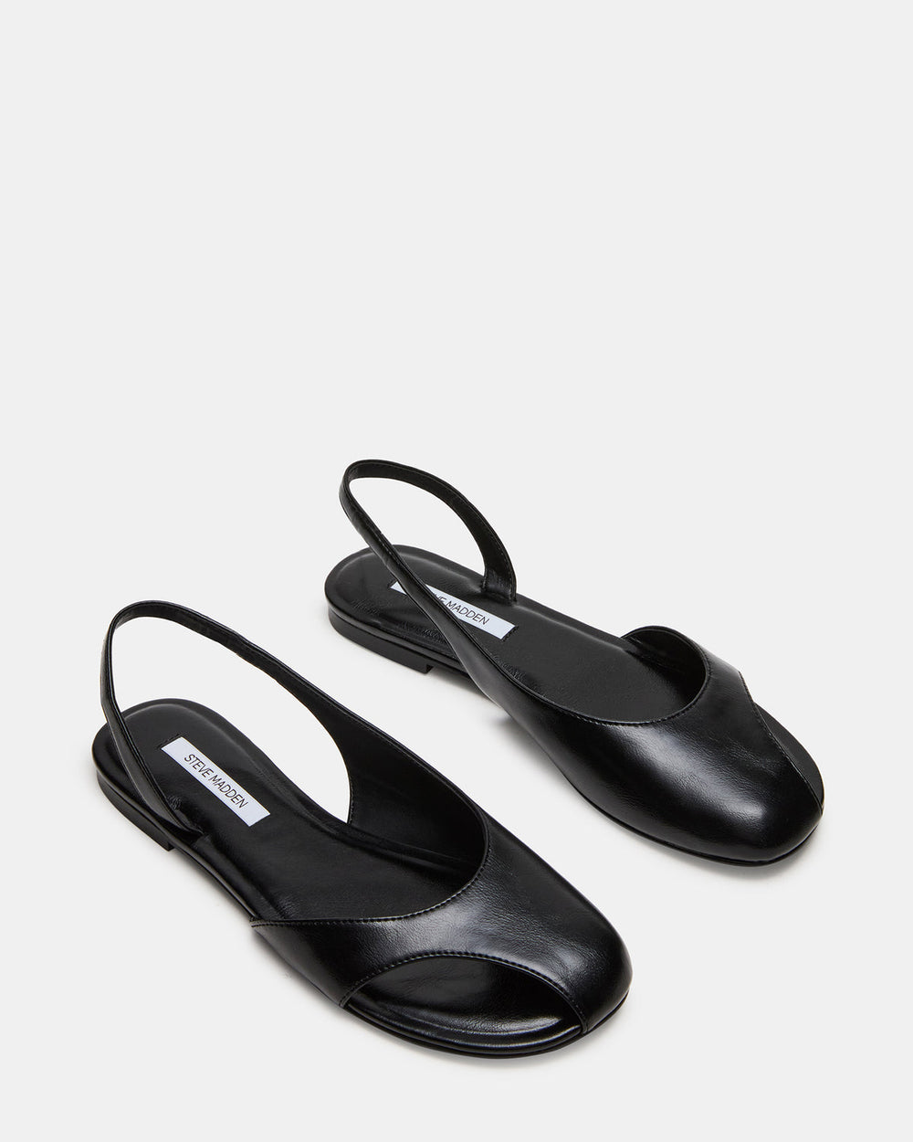 ZEST Black Slingback Cut-Out Round-Toe Women's Flat | Steve Madden on Sale