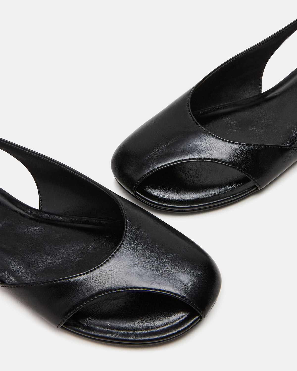 ZEST Black Slingback Cut-Out Round-Toe Women's Flat | Steve Madden on Sale