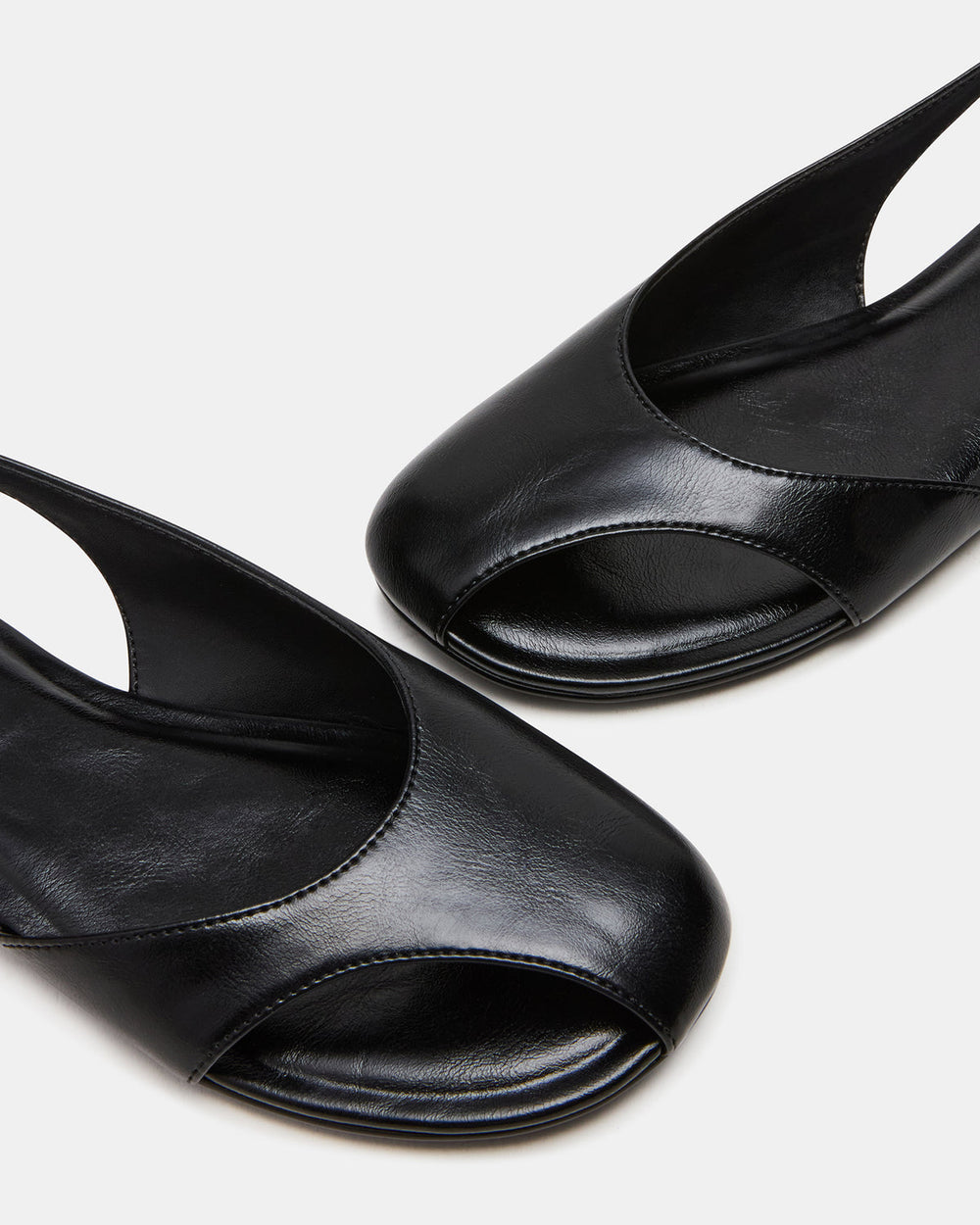 ZEST Black Slingback Cut-Out Round-Toe Women's Flat | Steve Madden on Sale