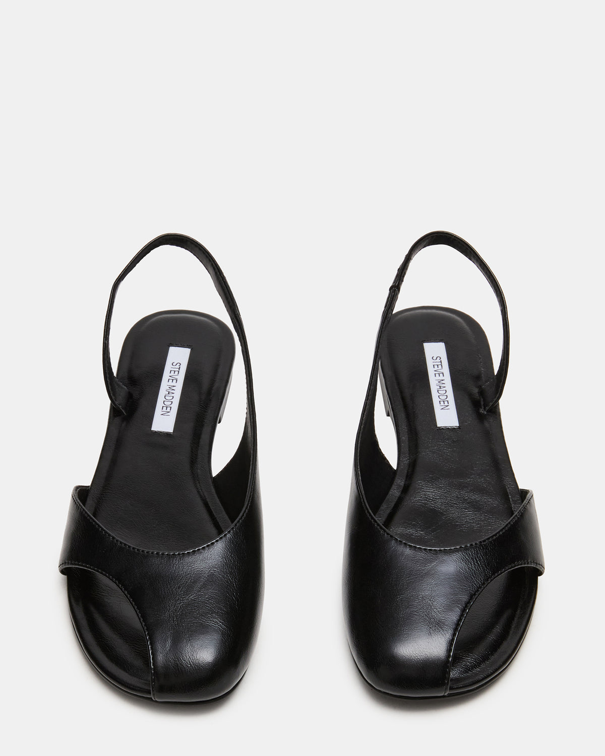 ZEST Black Slingback Cut-Out Round-Toe Women's Flat | Steve Madden on Sale