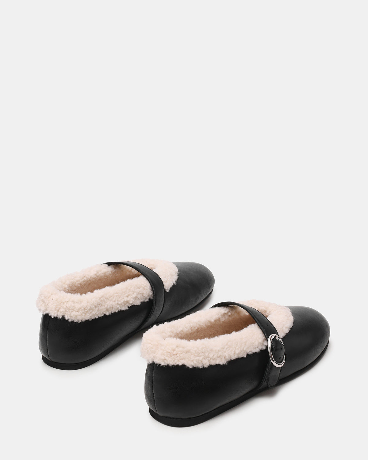 LODGE Black Leather Mary Jane Round-Toe Women's Flat | Steve Madden near me