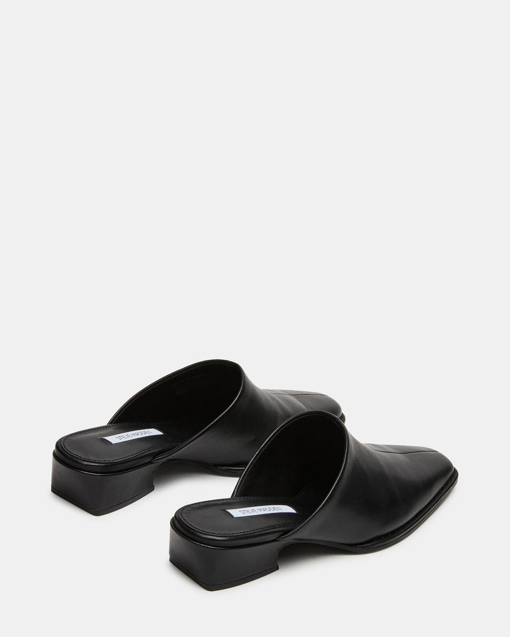 DESSA Black Leather Square-Toe Mule Women's Flat | Steve Madden discount