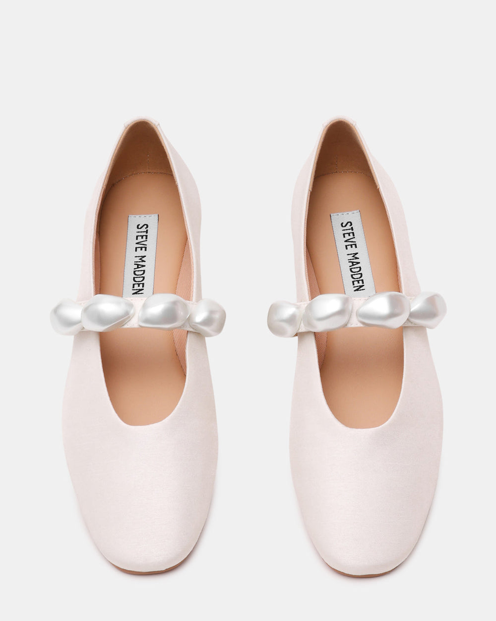 POPPIN Pearl White Mary Jane Ballet Women's Flat | Steve Madden outlet