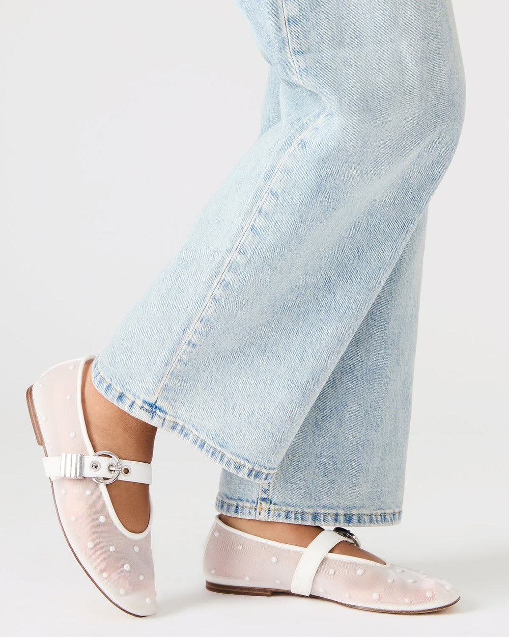LUCIA Pearl Mesh Mary Jane Ballet Women's Flat | Steve Madden near me