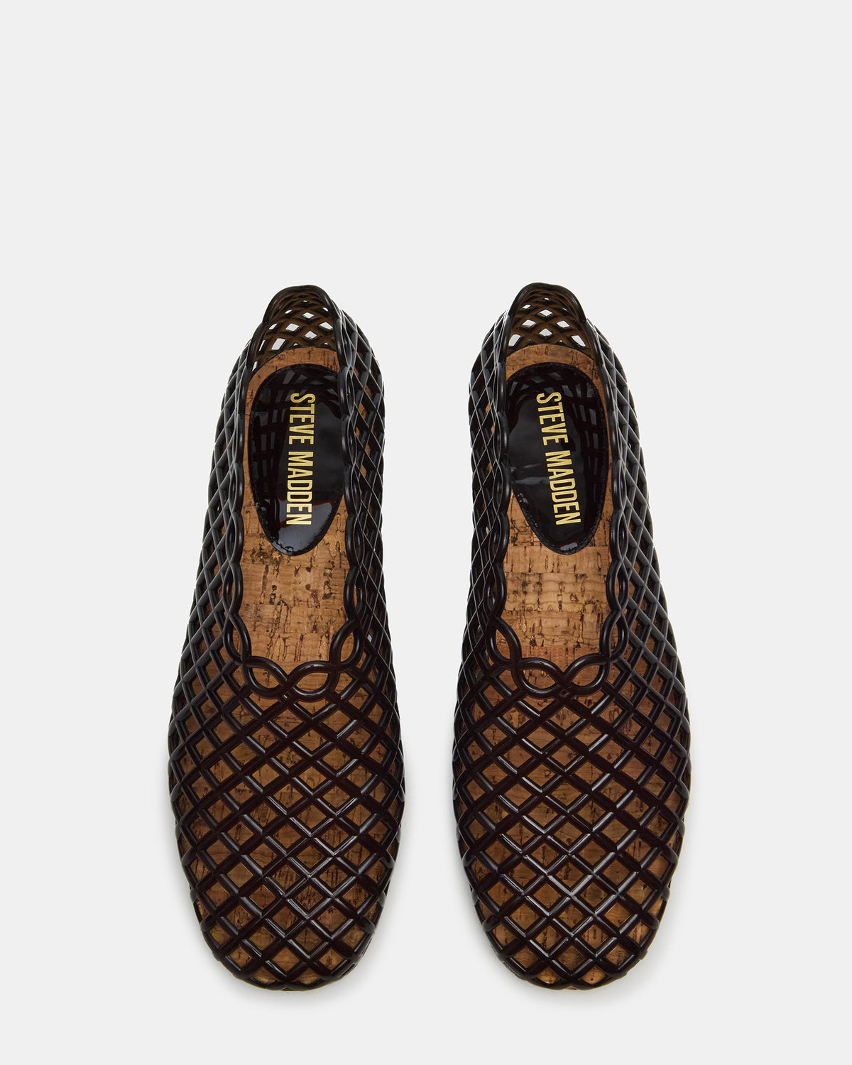 GROVE Black Square-Toe Jelly Women's Flat | Steve Madden discount