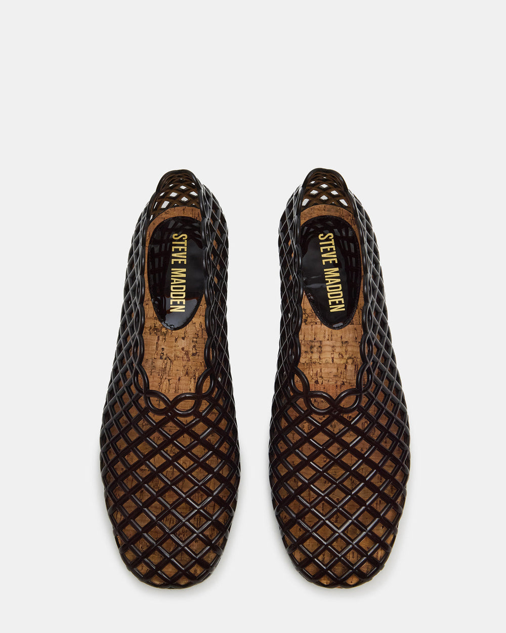 GROVE Black Square-Toe Jelly Women's Flat | Steve Madden discount