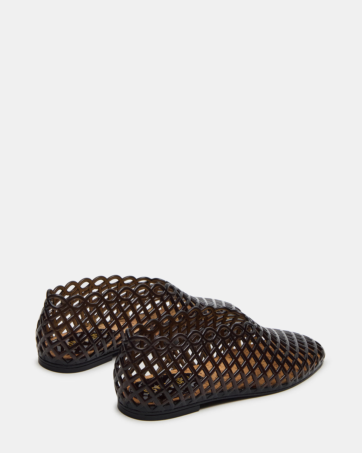 GROVE Black Square-Toe Jelly Women's Flat | Steve Madden discount