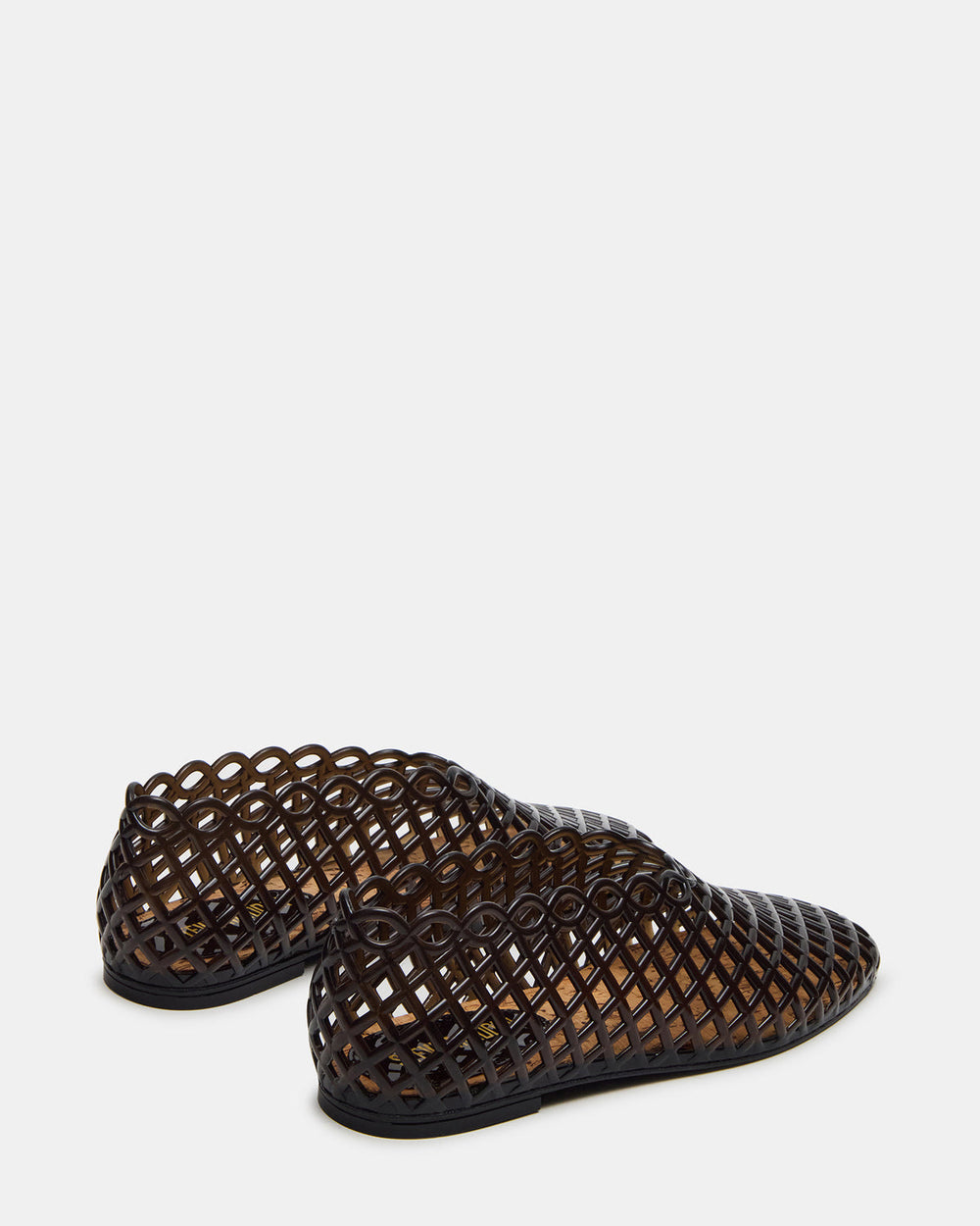 GROVE Black Square-Toe Jelly Women's Flat | Steve Madden discount