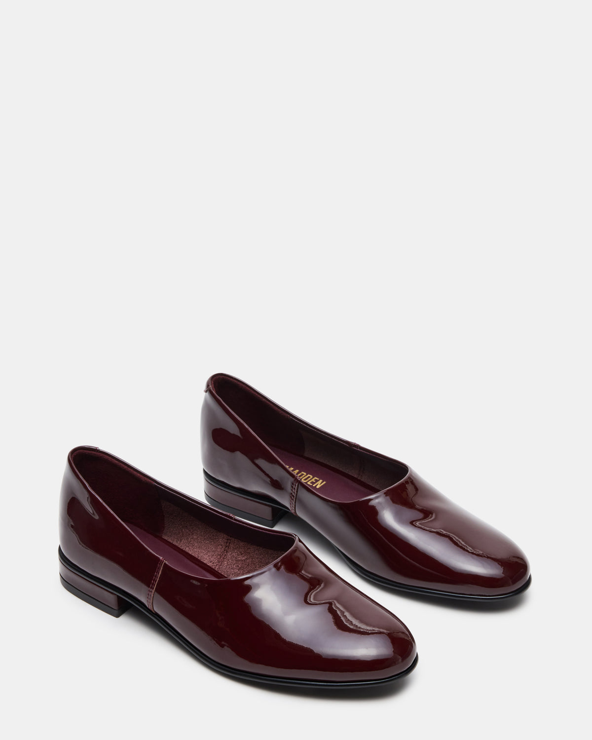 RANDALL Burgundy Patent Ballet Women's Flat | Steve Madden US