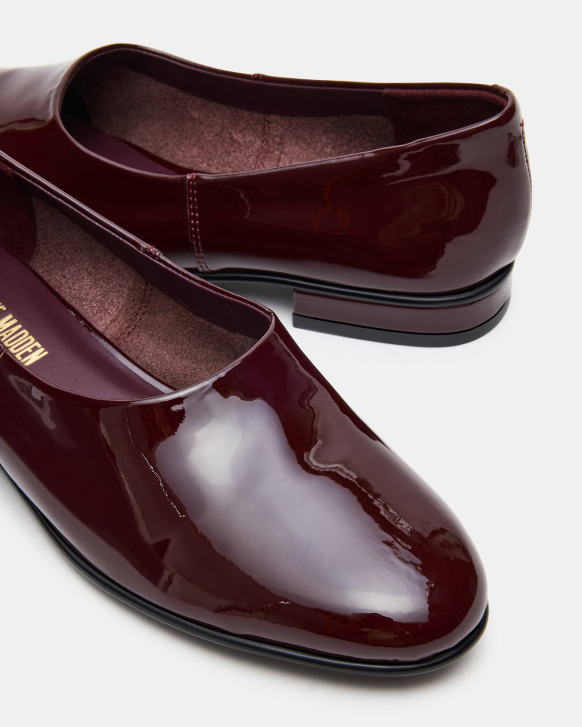 RANDALL Burgundy Patent Ballet Women's Flat | Steve Madden US