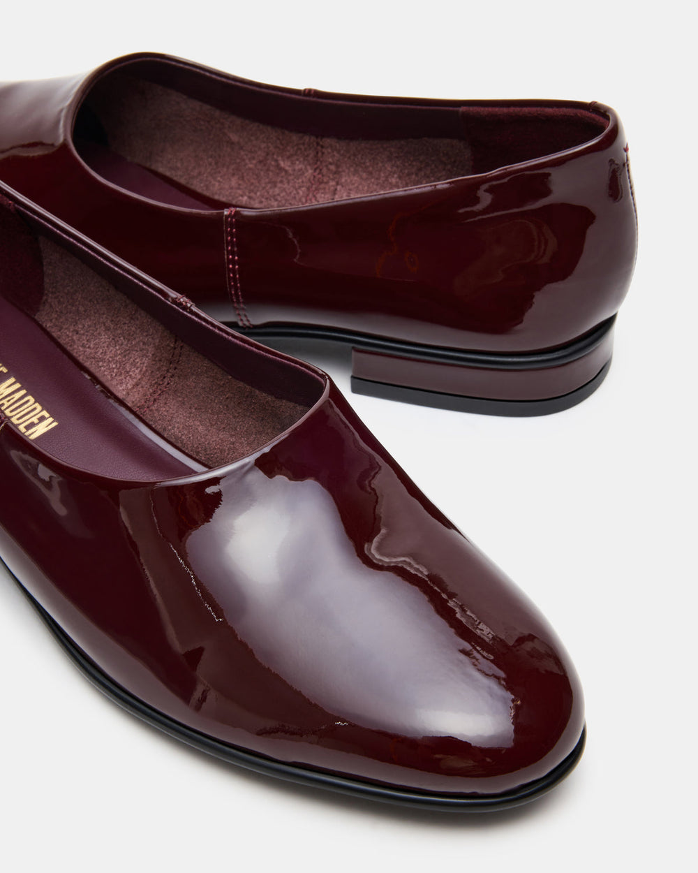 RANDALL Burgundy Patent Ballet Women's Flat | Steve Madden US