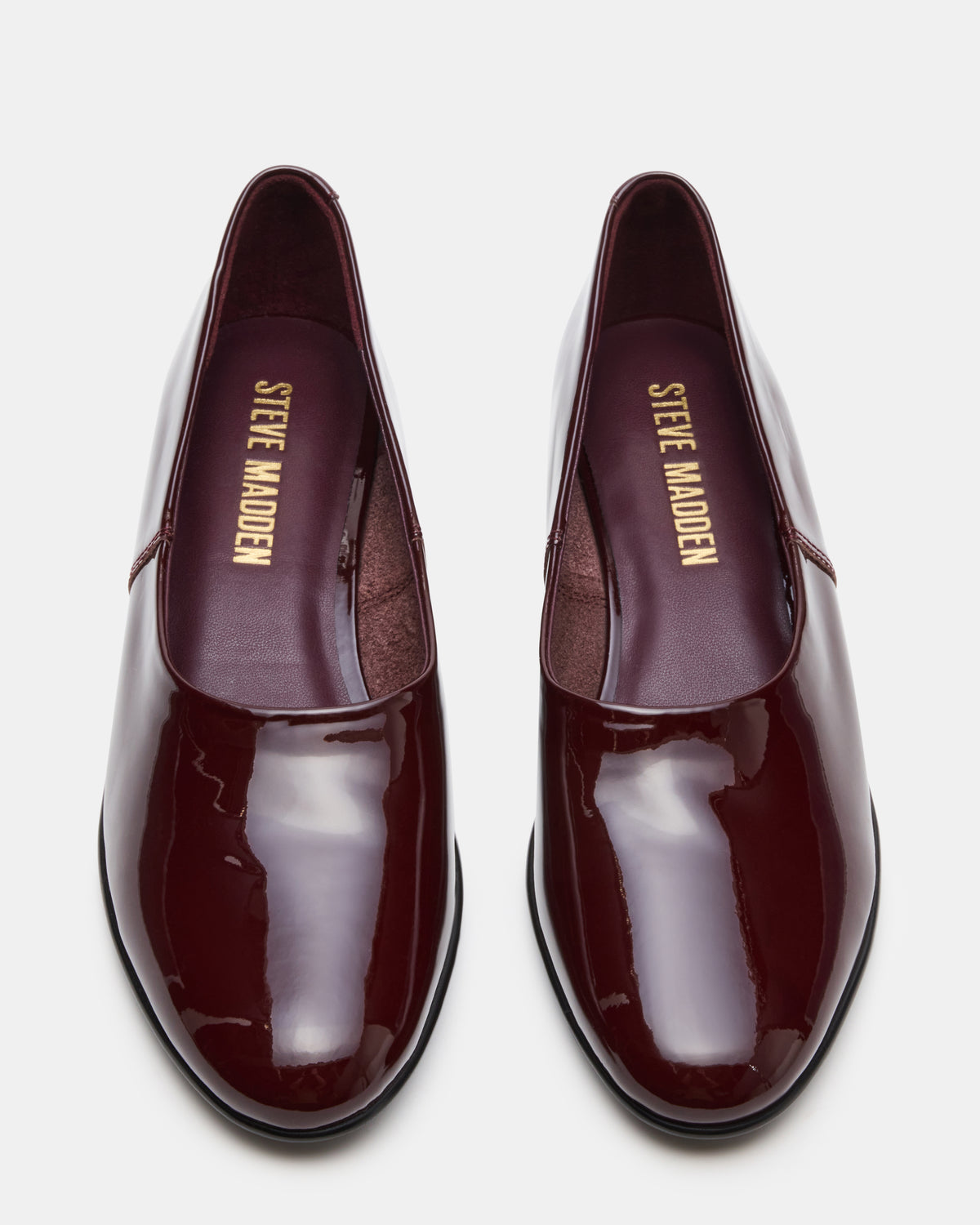 RANDALL Burgundy Patent Ballet Women's Flat | Steve Madden US