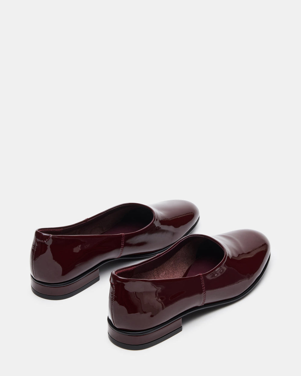RANDALL Burgundy Patent Ballet Women's Flat | Steve Madden US