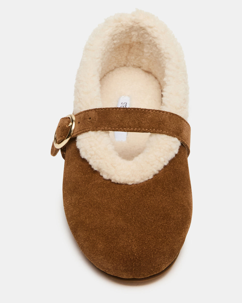 LODGE Chestnut Suede Mary Jane Round-Toe Women's Flat | Steve Madden outlet