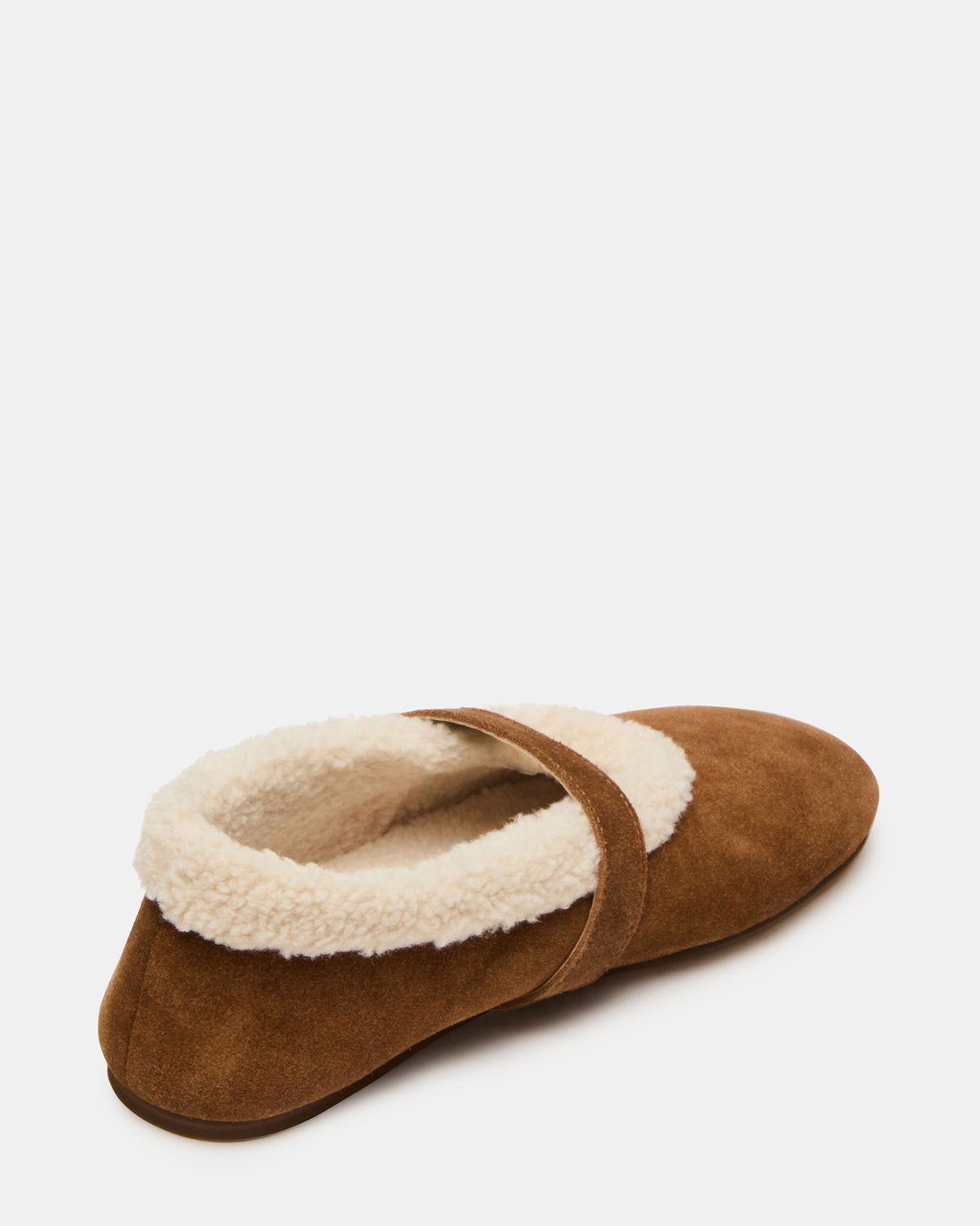 LODGE Chestnut Suede Mary Jane Round-Toe Women's Flat | Steve Madden outlet