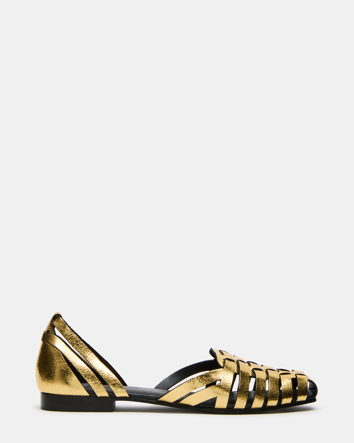 MEDLIN Gold Leather Square-Toe Fisherman Women's Flat | Steve Madden near me