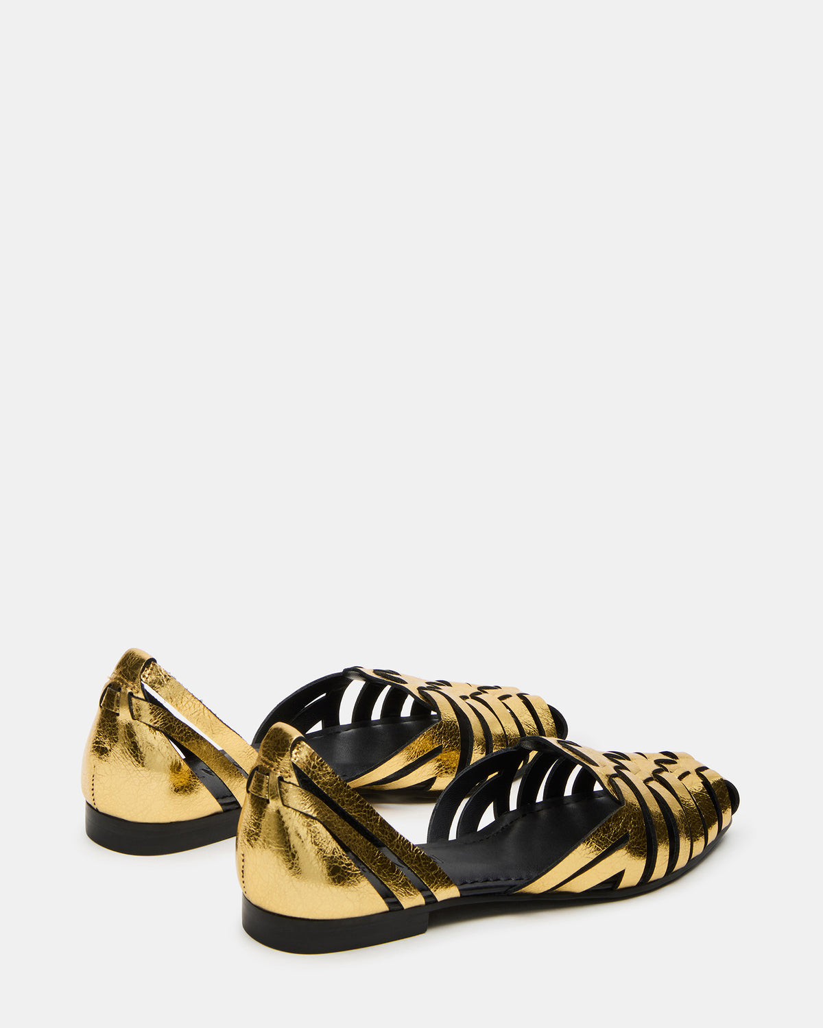 MEDLIN Gold Leather Square-Toe Fisherman Women's Flat | Steve Madden near me