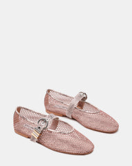 LUCIA Blush Multi Mesh Mary Jane Ballet Women's Flat | Steve Madden discount