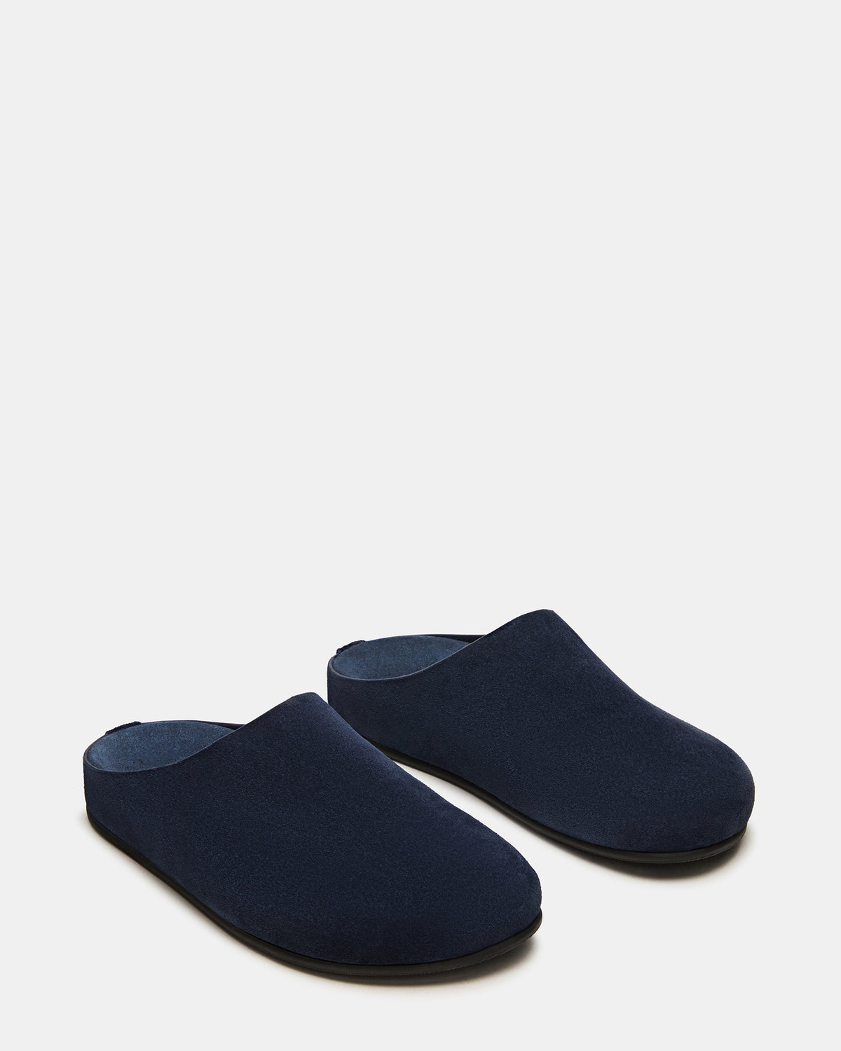 FERN Navy Suede Mule Slip-On Round-Toe Women's Flat | Steve Madden US