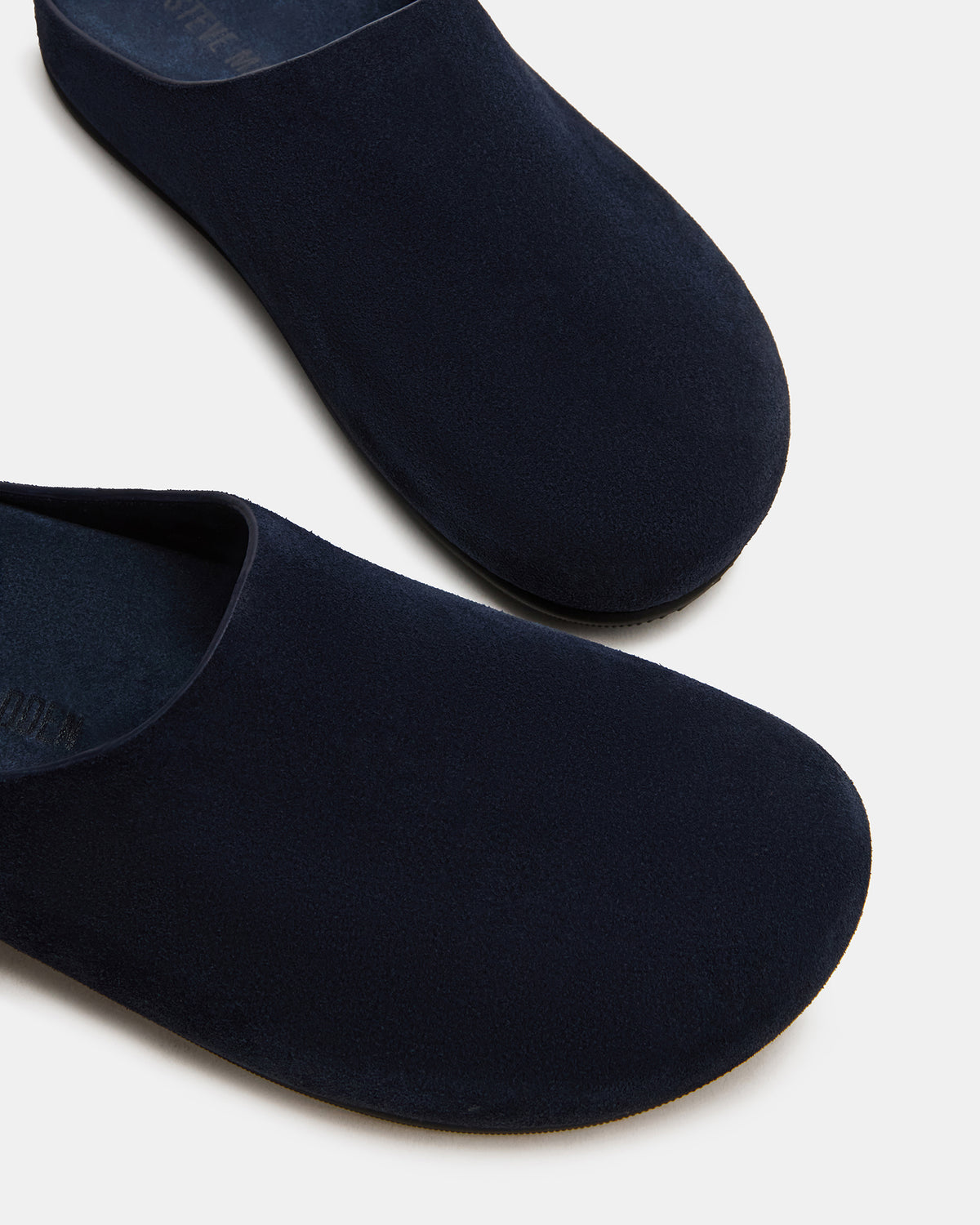 FERN Navy Suede Mule Slip-On Round-Toe Women's Flat | Steve Madden US