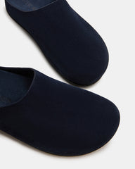 FERN Navy Suede Mule Slip-On Round-Toe Women's Flat | Steve Madden US