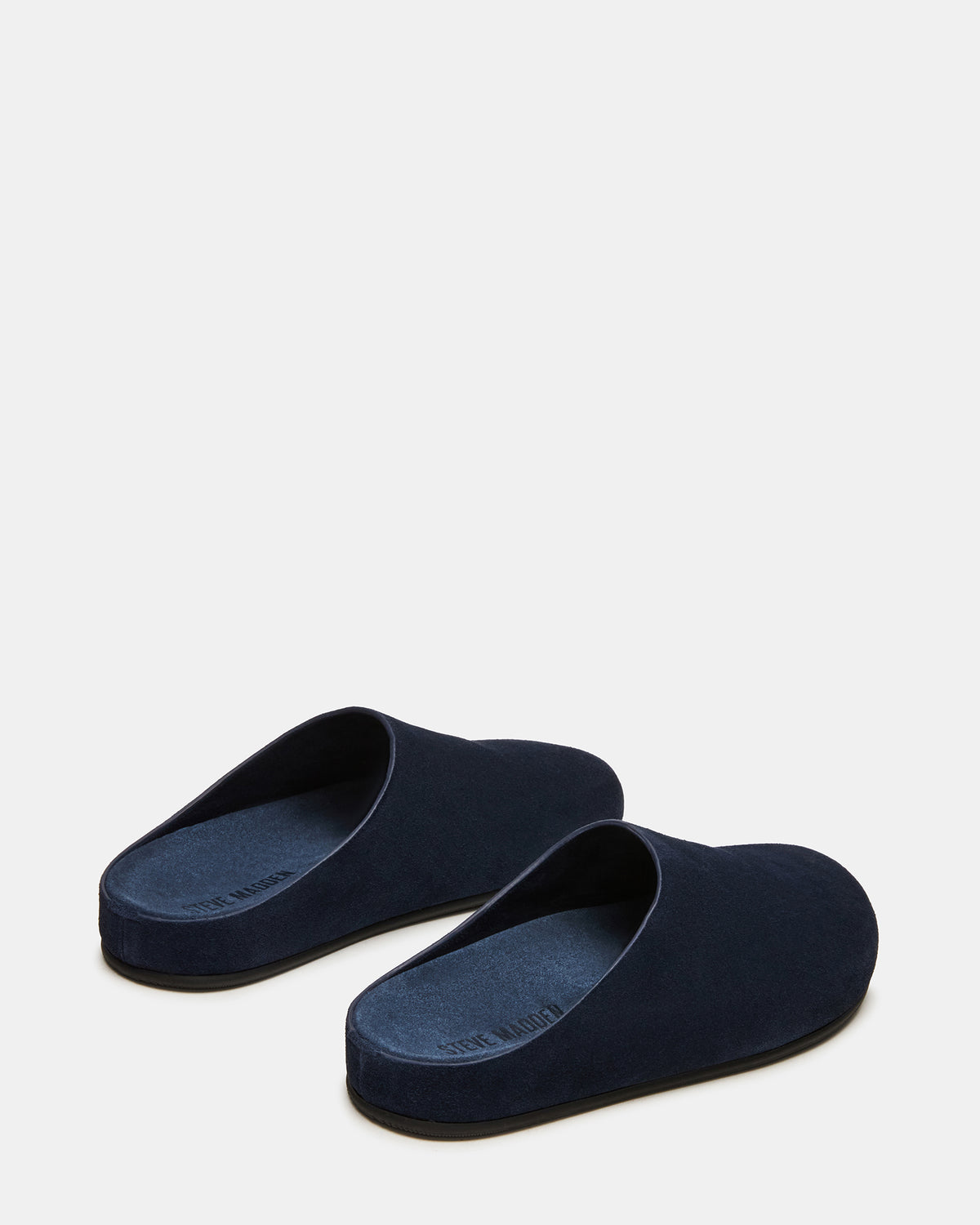 FERN Navy Suede Mule Slip-On Round-Toe Women's Flat | Steve Madden US