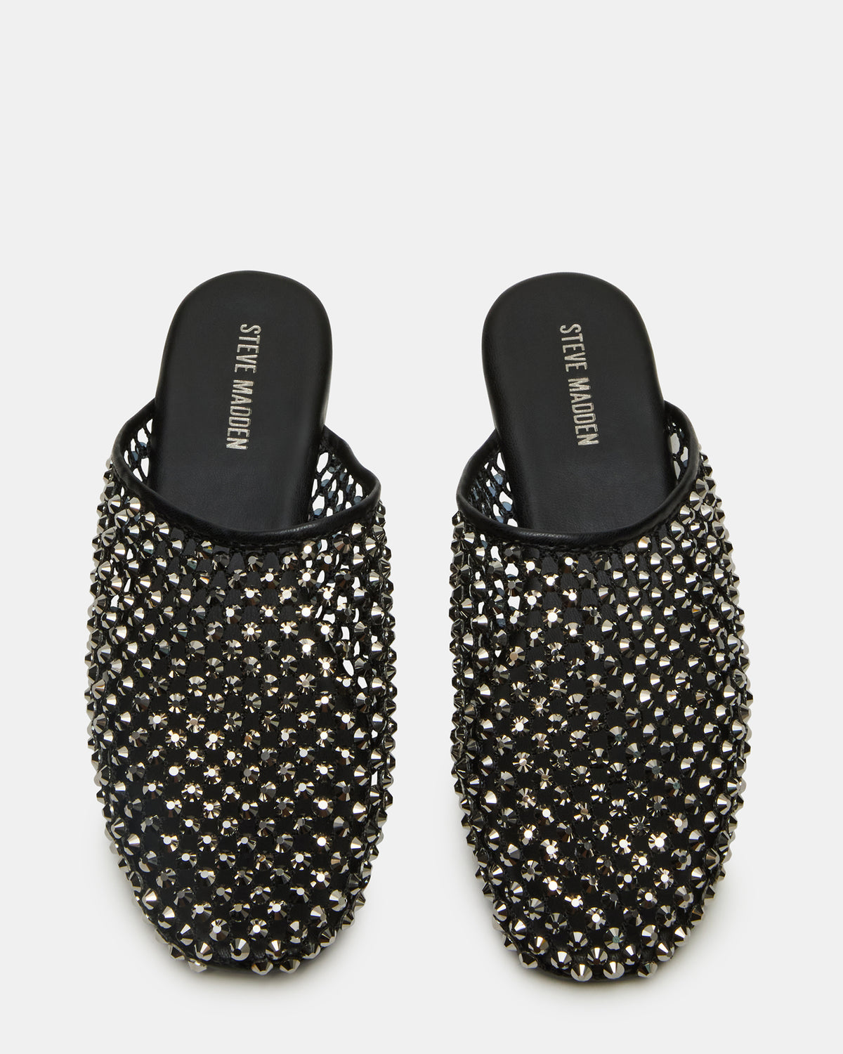 PEARSON Black Rhinestones Rounded-Toe Slip-On Women's Flat | Steve Madden near me