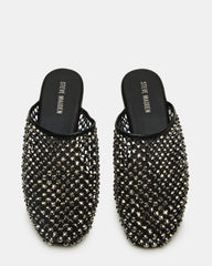 PEARSON Black Rhinestones Rounded-Toe Slip-On Women's Flat | Steve Madden near me
