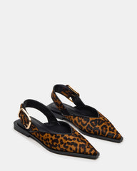 SHAY Leopard Pointed-Toe Slingback Ballet Women's Flat | Steve Madden online
