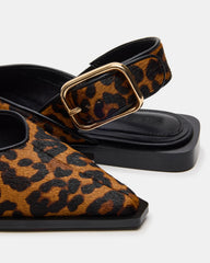 SHAY Leopard Pointed-Toe Slingback Ballet Women's Flat | Steve Madden online