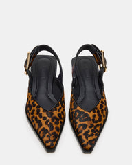 SHAY Leopard Pointed-Toe Slingback Ballet Women's Flat | Steve Madden online
