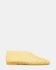 GROVE Butter Yellow Square-Toe Jelly Women's Flat | Steve Madden US