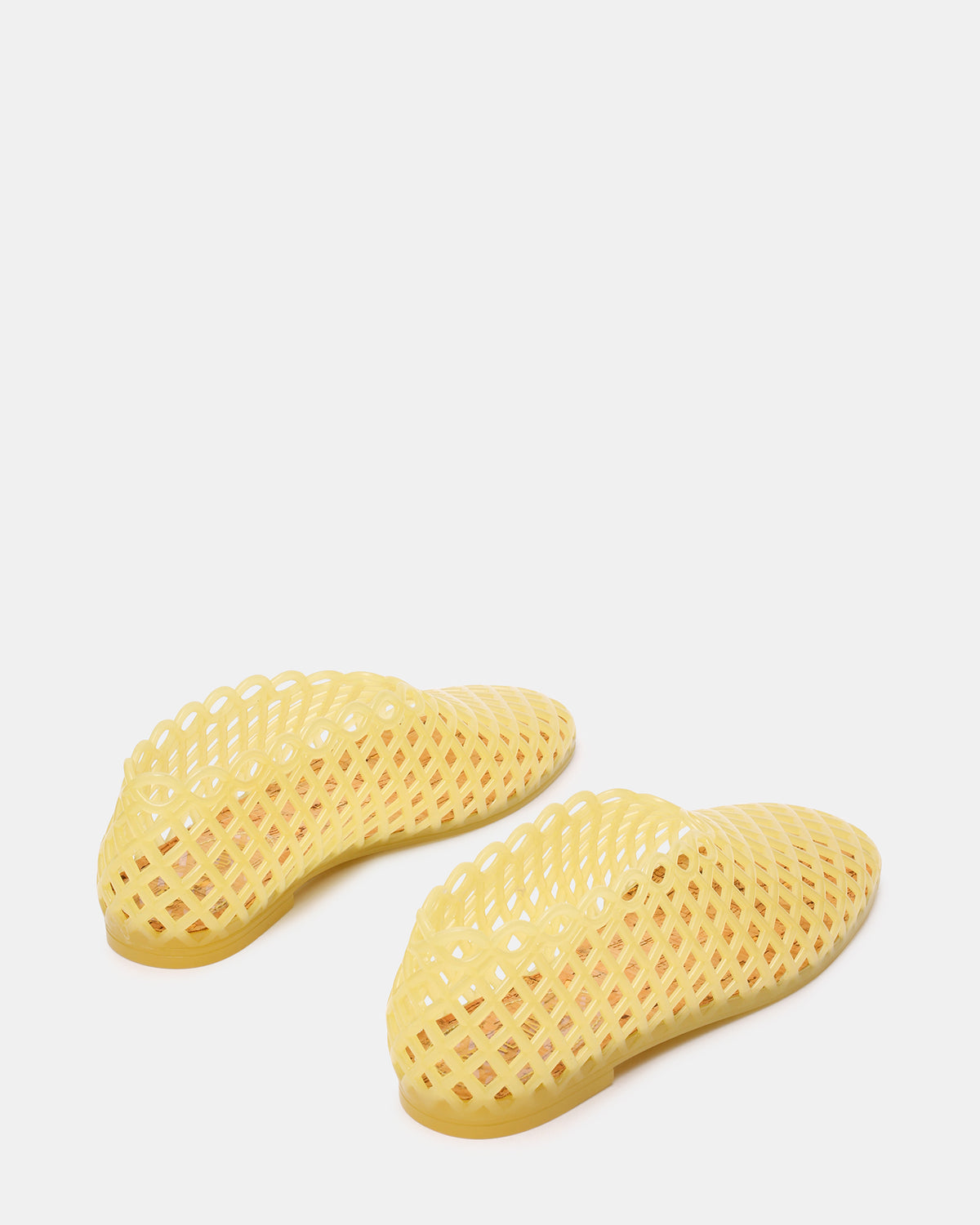 GROVE Butter Yellow Square-Toe Jelly Women's Flat | Steve Madden US