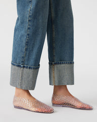 GROVE Clear Square-Toe Jelly Women's Flat | Steve Madden discount