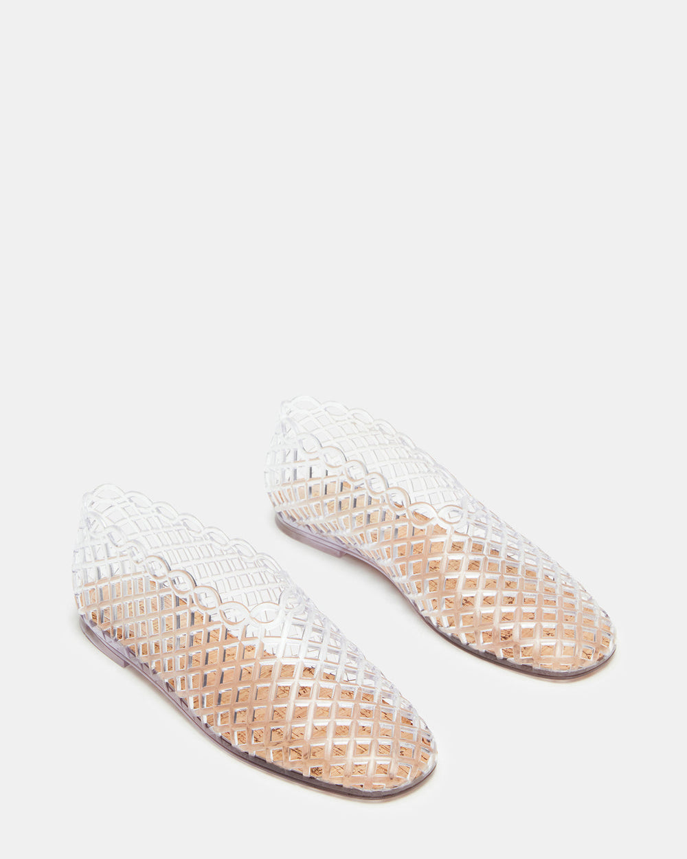 GROVE Clear Square-Toe Jelly Women's Flat | Steve Madden discount
