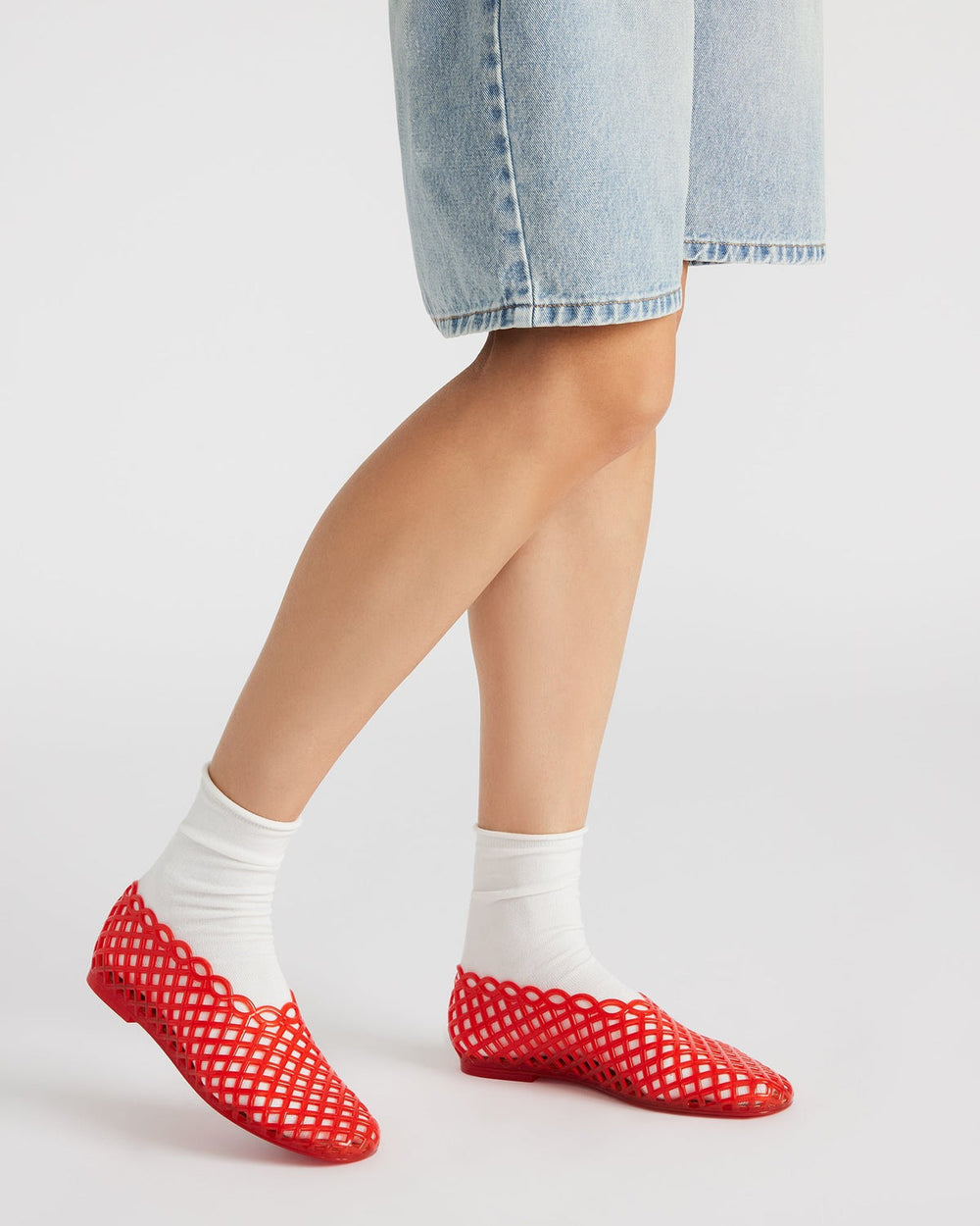 GROVE Red Square-Toe Jelly Women's Flat | Steve Madden outlet