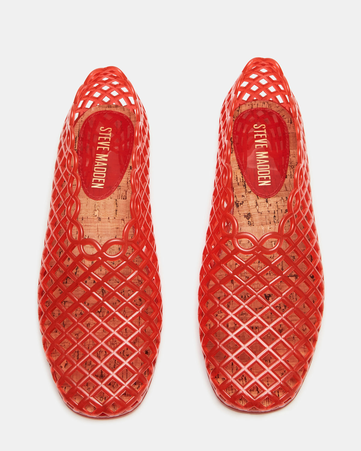 GROVE Red Square-Toe Jelly Women's Flat | Steve Madden outlet