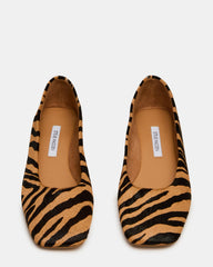 NURTURE Zebra Square-Toe Ballet Women's Flat | Steve Madden for Sale