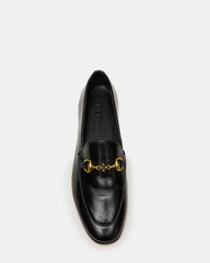 GRAFTON Black Leather Women's Loafer | Steve Madden on Sale