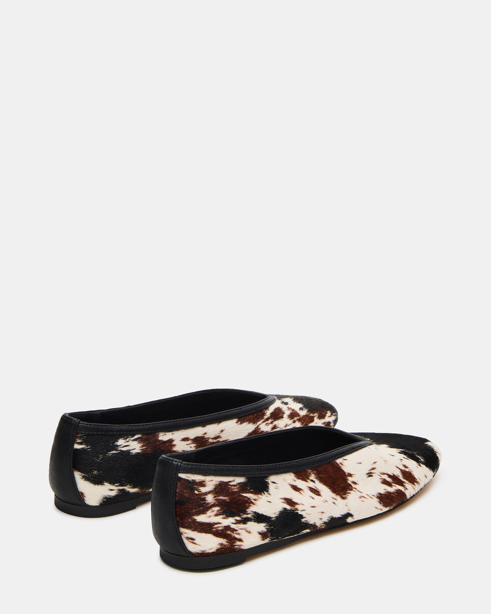 LENI Brown Cow Print Square-Toe Ballet Women's Flat | Steve Madden near me