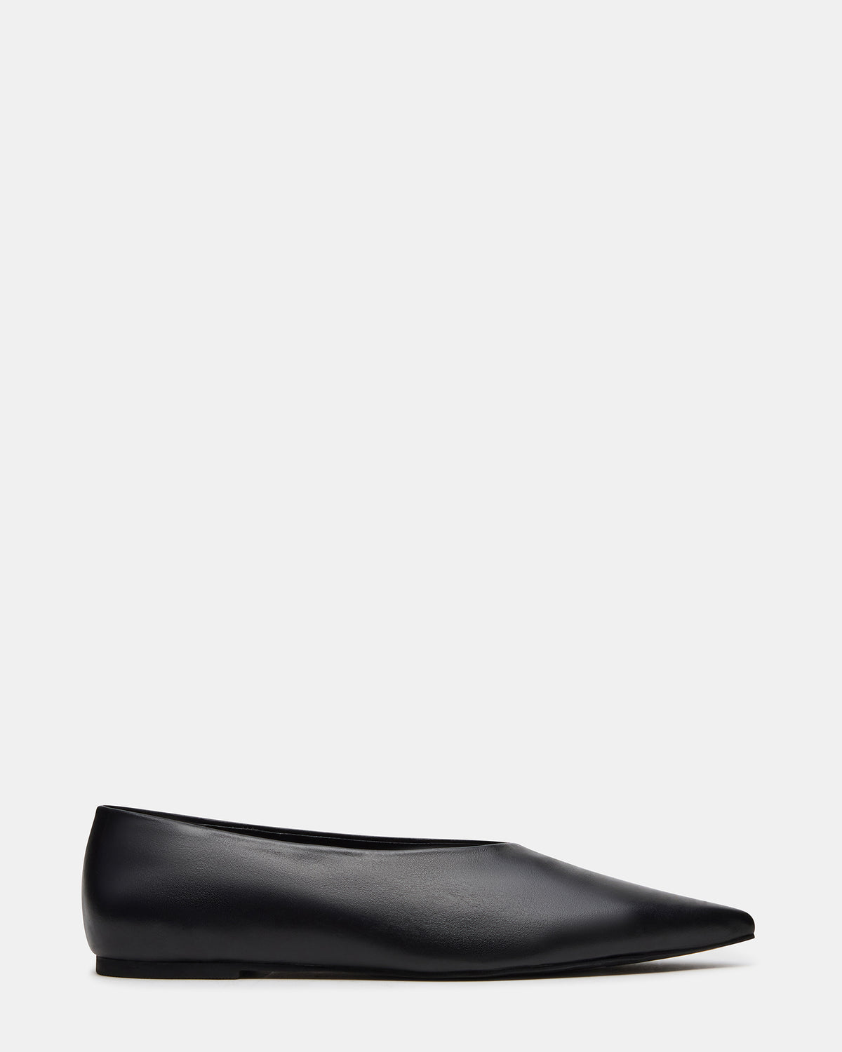 FLOYD Black Leather Pointed-Toe Ballet Women's Flat | Steve Madden outlet