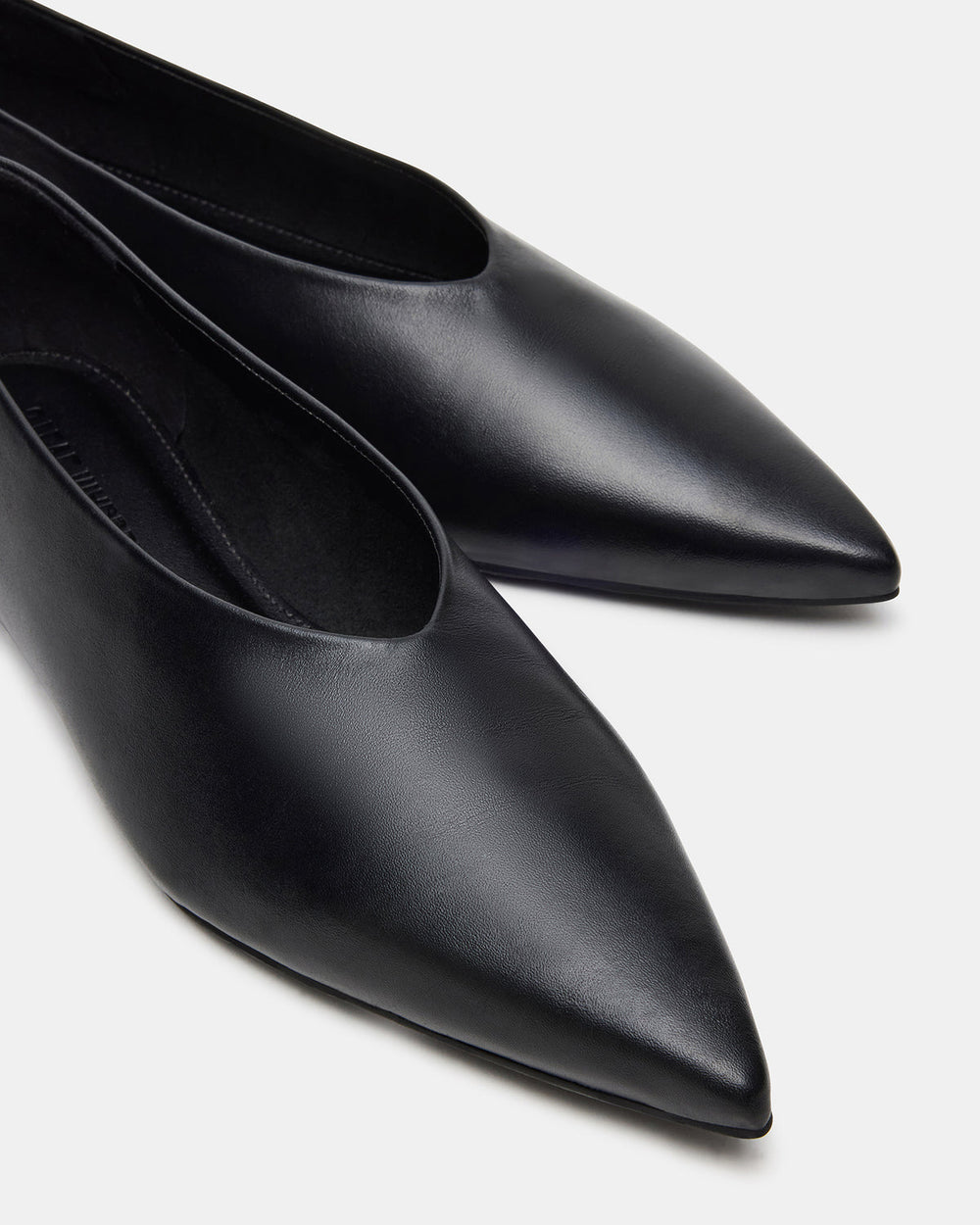 FLOYD Black Leather Pointed-Toe Ballet Women's Flat | Steve Madden outlet