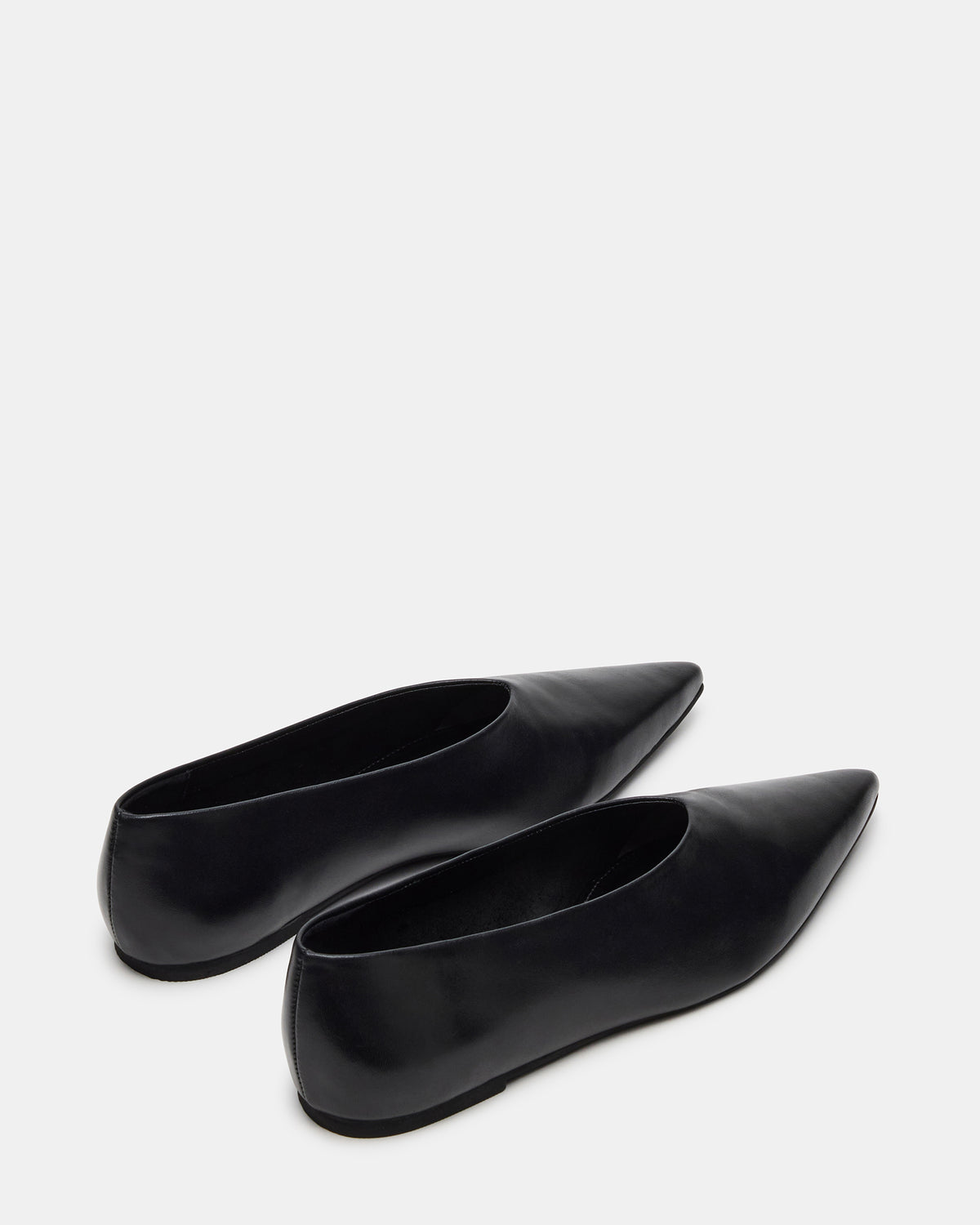 FLOYD Black Leather Pointed-Toe Ballet Women's Flat | Steve Madden outlet
